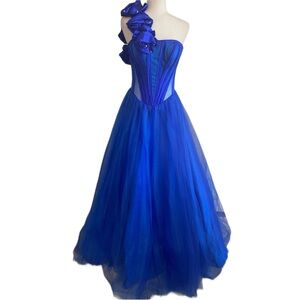 Jovani 159455 Royal Blue Evening Dress